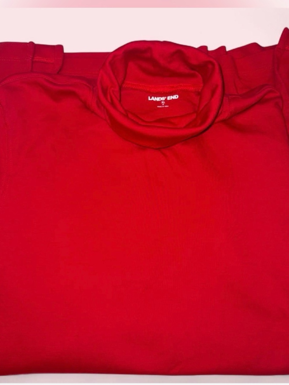 Lands' End Women’s Bright Red Turtleneck